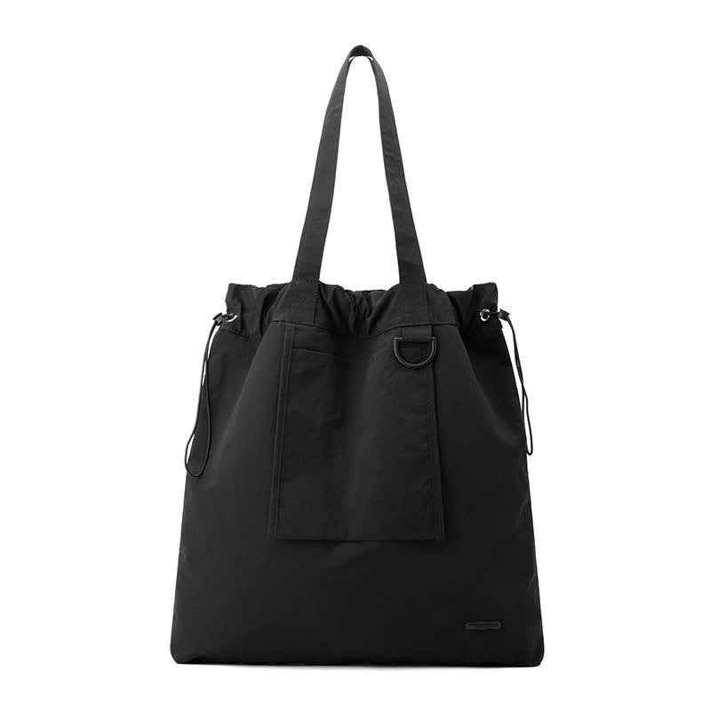 Water Resistant Nylon Tote Shoulder Bag Lightweight Casual Shopping Black