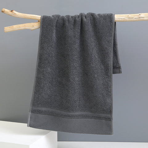 3 Piece Cotton Face Towel Set 120g 75 x 35cm Grey