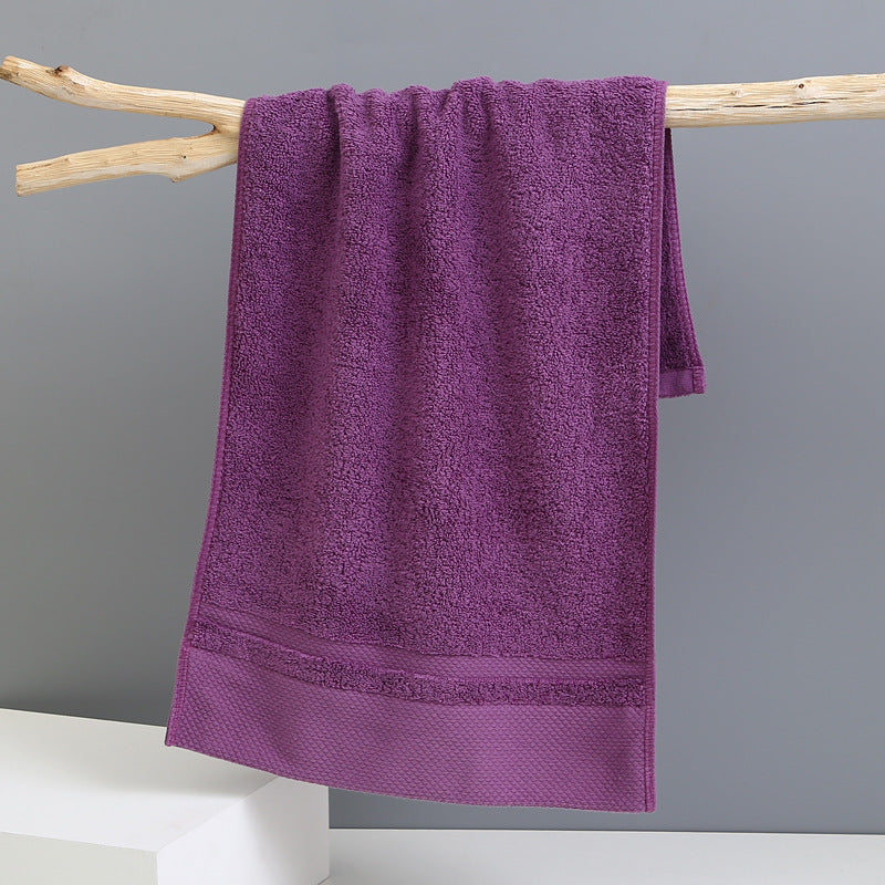 3 Piece Cotton Face Towel Set 120g 75 x 35cm Purple