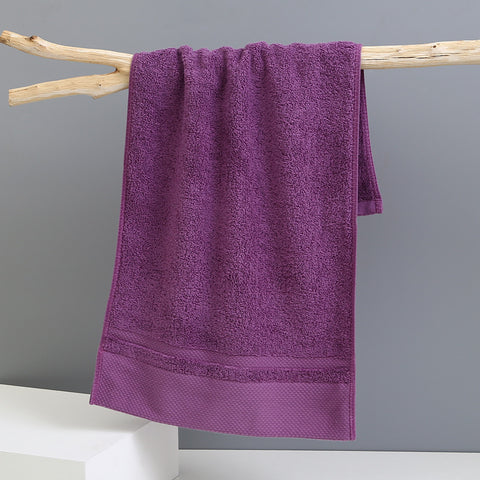 3 Piece Cotton Face Towel Set 120g 75 x 35cm Purple