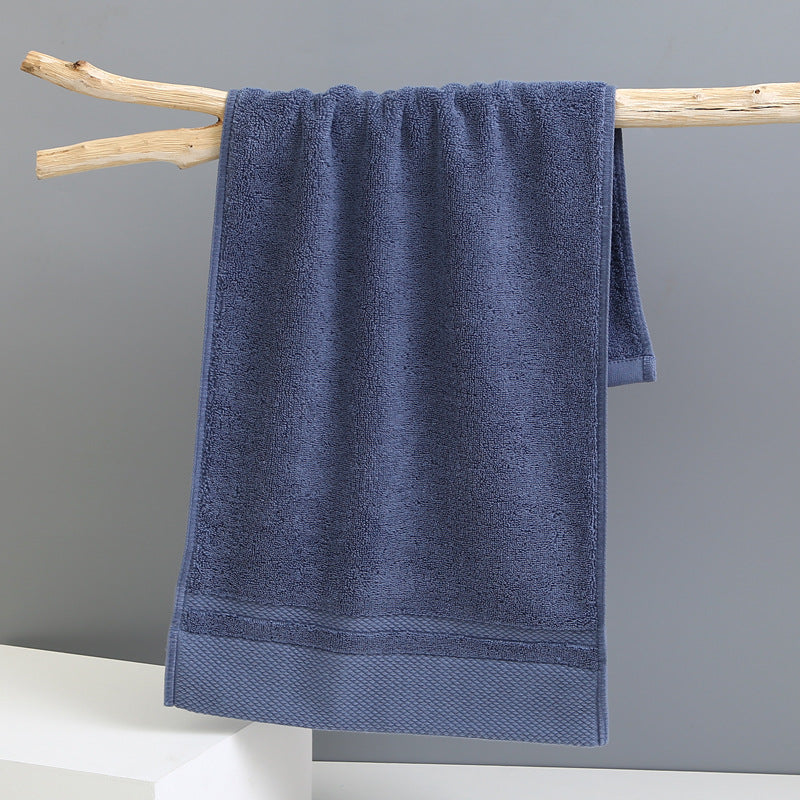 3 Piece Cotton Face Towel Set 120g 75 x 35cm Blue