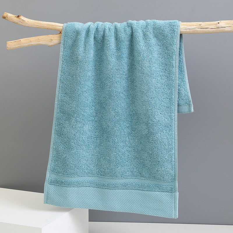 3 Piece Cotton Face Towel Set 120g 75 x 35cm Light Blue