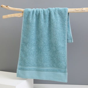3 Piece Cotton Face Towel Set 120g 75 x 35cm Light Blue