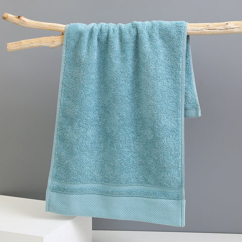 3 Piece Cotton Face Towel Set 120g 75 x 35cm Light Blue
