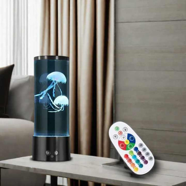 1 x LED Jellyfish Bedside Nursery Lamp Light 17 Colours 4 Modes USB Battery
