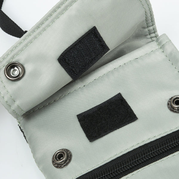 Water Resistant Nylon Crossbody Phone Bag Travel Wallet Card Holder Grey