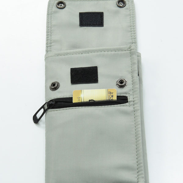 Water Resistant Nylon Crossbody Phone Bag Travel Wallet Card Holder Grey