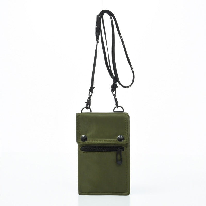 Water Resistant Nylon Crossbody Phone Bag Travel Wallet Card Holder Green