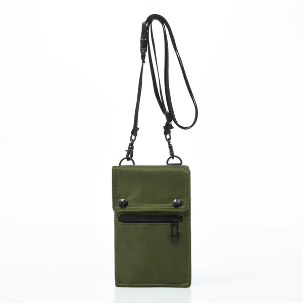 Water Resistant Nylon Crossbody Phone Bag Travel Wallet Card Holder Green