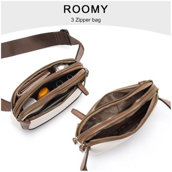 Waterproof PU Leather Waist Bum Crossbody Belt Bag Fanny Pack Black