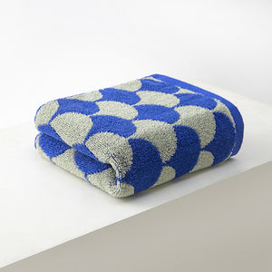 3 x Thickened Cotton Hand Towels 110g 74 x 34cm Mermaid Fish Scale Blue