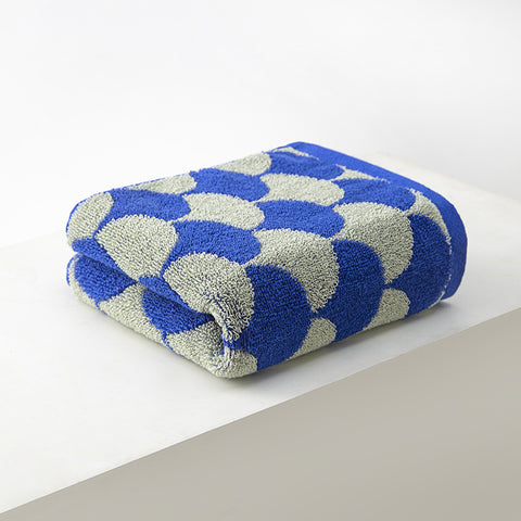 3 x Thickened Cotton Hand Towels 110g 74 x 34cm Mermaid Fish Scale Blue