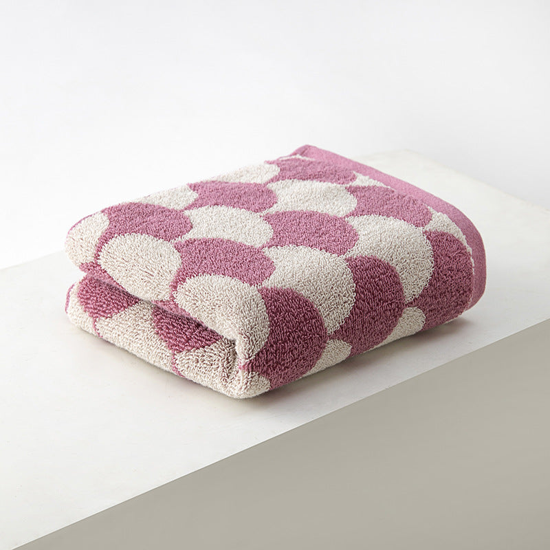 3 x Thickened Cotton Hand Towels 110g 74 x 34cm Mermaid Fish Scale Pink