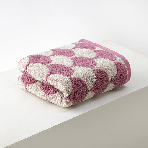 3 x Thickened Cotton Hand Towels 110g 74 x 34cm Mermaid Fish Scale Pink