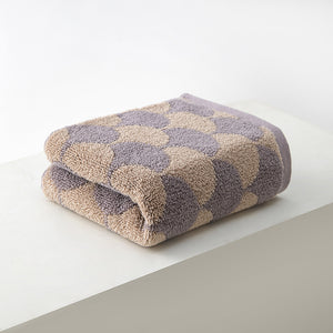 3 x Thickened Cotton Hand Towels 110g 74 x 34cm Mermaid Fish Scale Brown