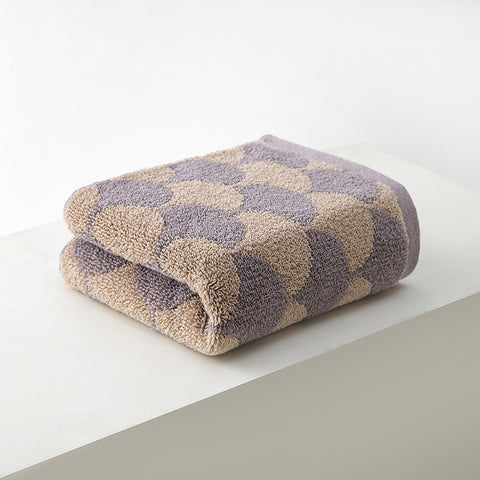 3 x Thickened Cotton Hand Towels 110g 74 x 34cm Mermaid Fish Scale Brown