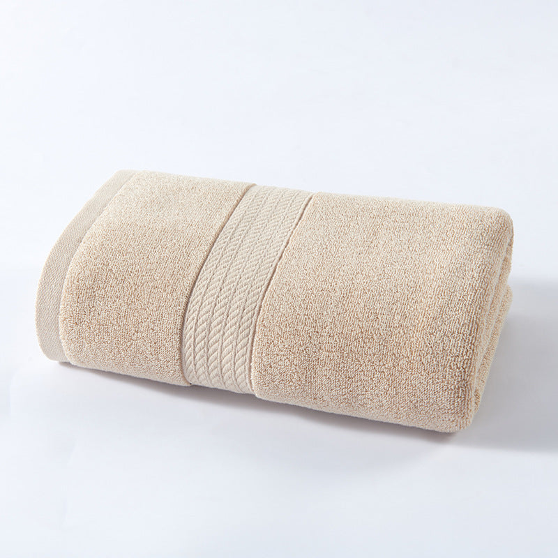 Thick Cotton Bath Towel 260g 100 x 50cm Light Brown