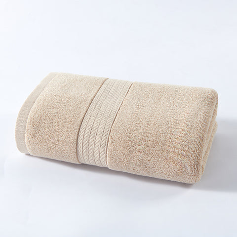 Thick Cotton Bath Towel 260g 100 x 50cm Light Brown