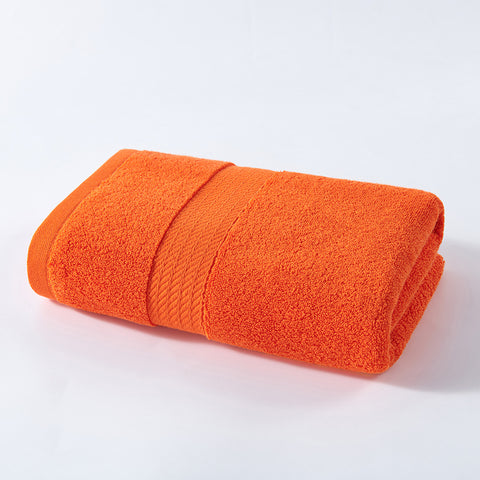 Thick Cotton Bath Towel 260g 100 x 50cm Bright Orange