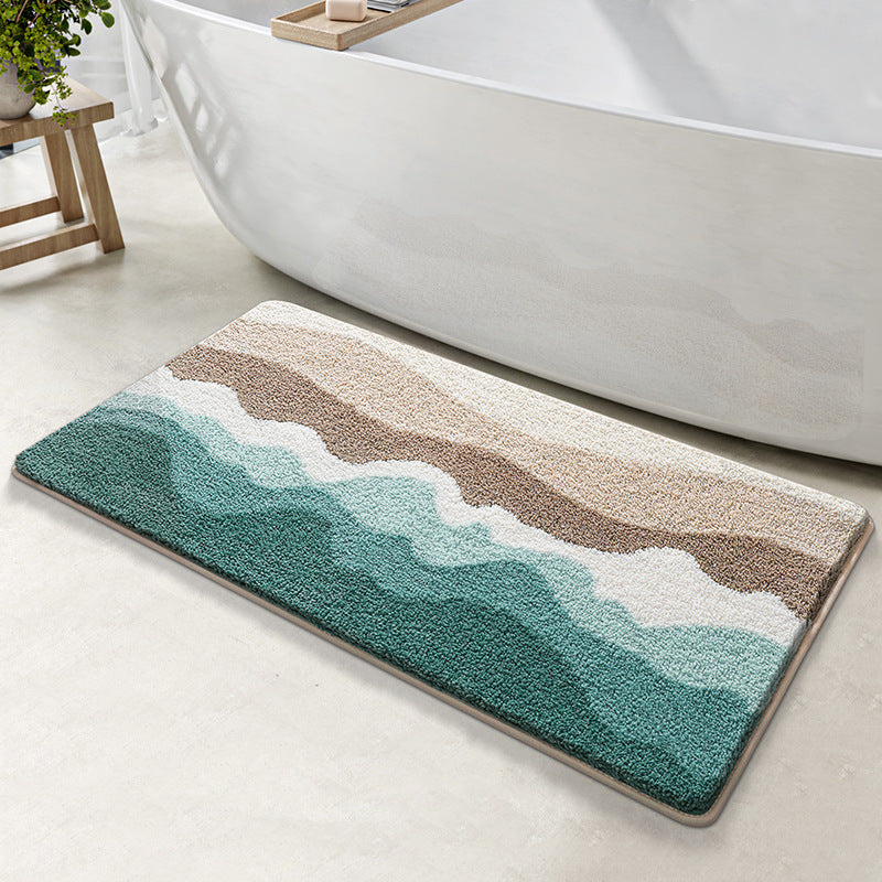 Peaceful Beach Microfibre Non Slip Bath Mat 80 x 50cm