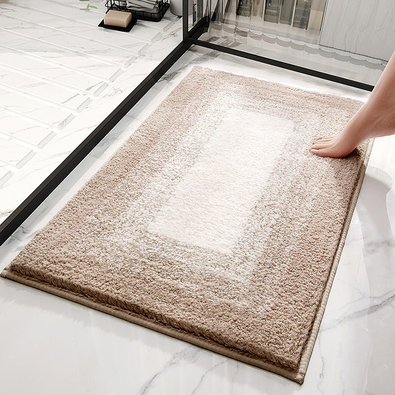 Non Slip Absorbent Bath Mat Rug 90 x 60cm Brown Gradient
