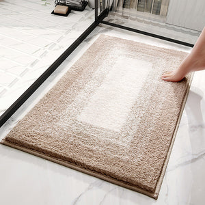Non Slip Absorbent Bath Mat Rug 90 x 60cm Brown Gradient