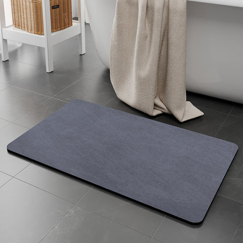 Diatomite Quick Dry Absorbent Bath Mat 80 x 50cm Blue