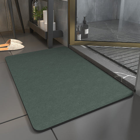 Diatomite Quick Dry Absorbent Bath Mat 70 x 45cm Green