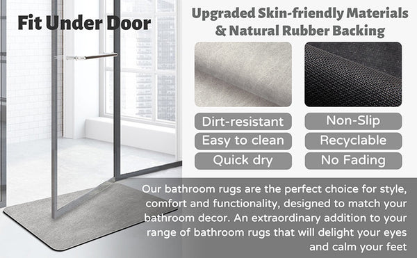 Diatomite Quick Dry Absorbent Bath Mat Oval 70 x 45cm Beige