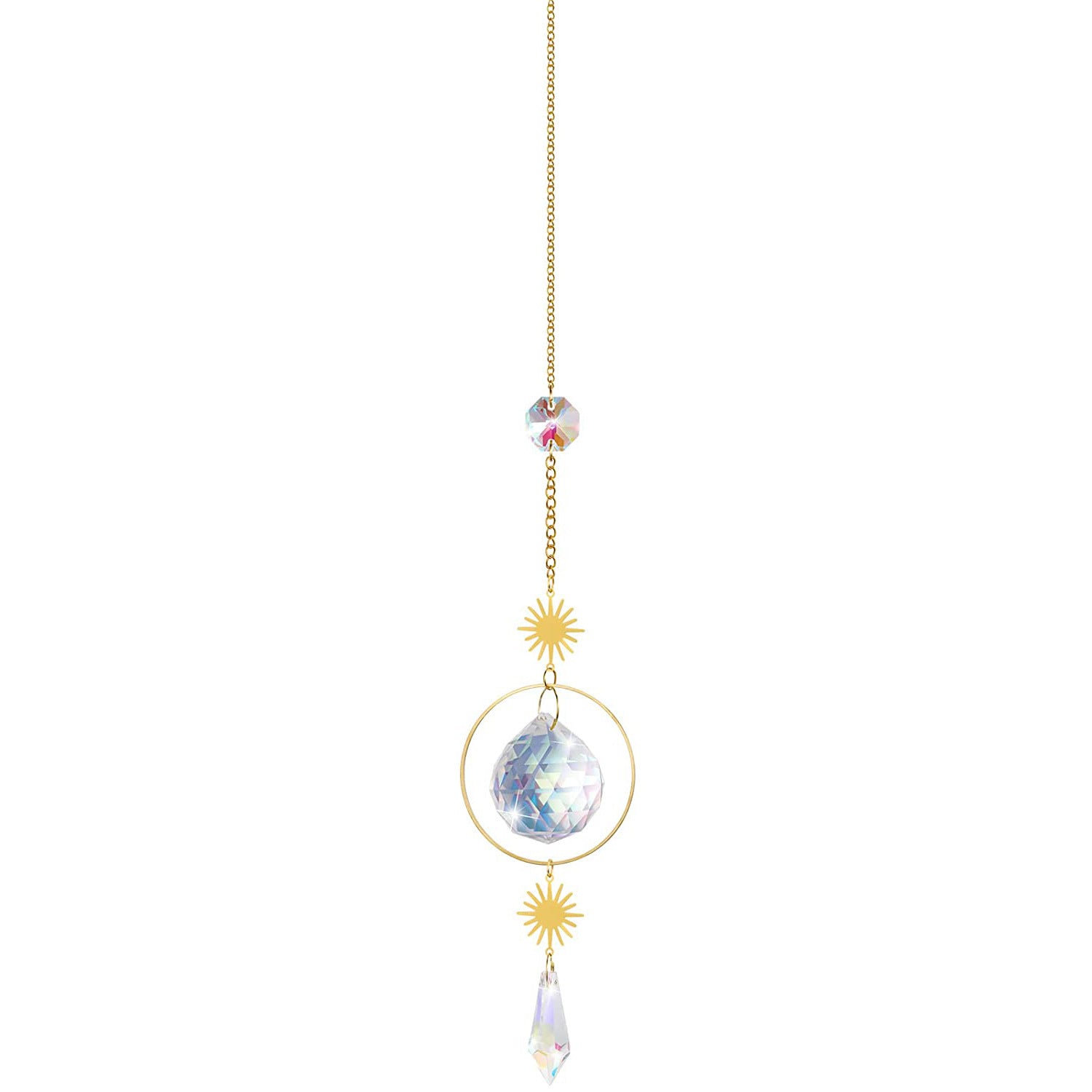 4 x Crystal Sun Catcher Suncatchers Sun Circle For Window 30cm