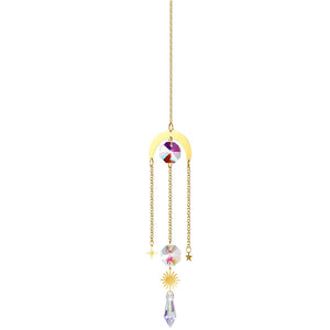 4 x Crystal Sun Catcher Suncatchers Star Moon Dream For Window 33cm