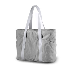 Stylish Practical Water Resistant Fabric Tote Bag Gym Yoga Sports Shopping Grey