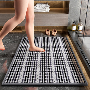 Non Slip Absorbent Bath Mat Rug 60 x 40cm Black