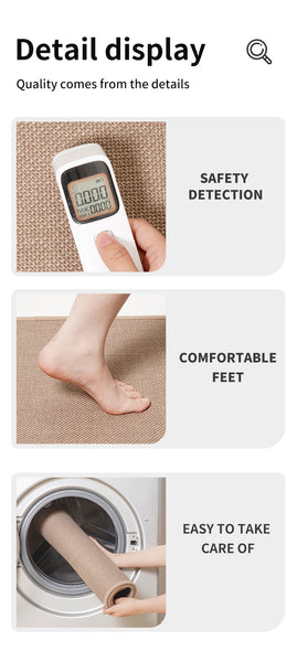 Quick Dry Absorbent Bath Bathroom Mat Rug Non Slip Polyester 80 x 50cm Grey