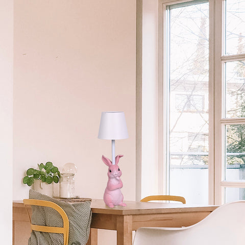 Bunny Rabbit Table Lamp Light 3 Color LED USB Rechargeable Touch Control White Pink