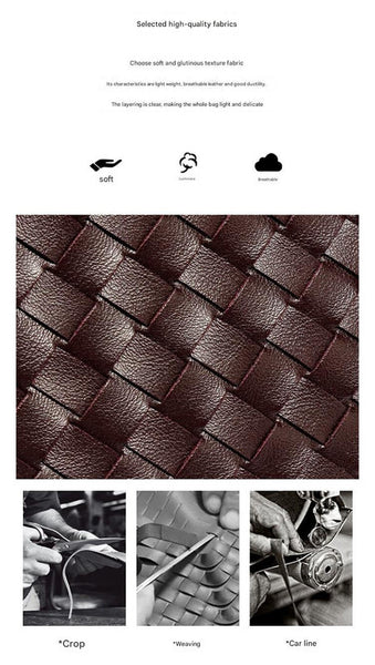 Woven Faux PU Leather Crossbody Shoulder Dumpling Bag Handbag Black