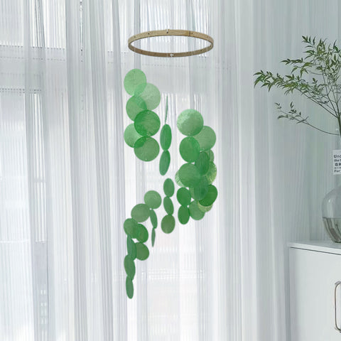 Seashell Wind Chime Windchime Dream Catcher Dreamcatcher Green