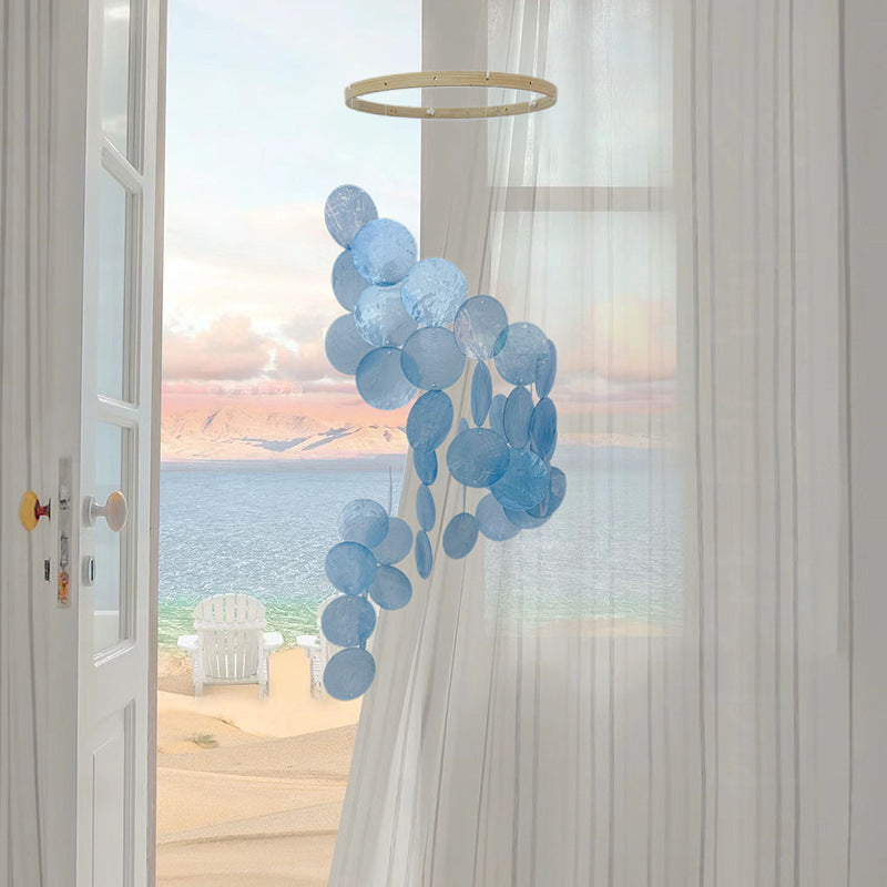 Seashell Wind Chime Windchime Dream Catcher Dreamcatcher Blue