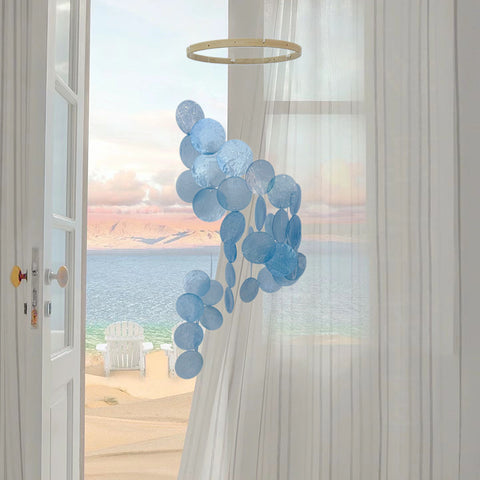 Seashell Wind Chime Windchime Dream Catcher Dreamcatcher Blue