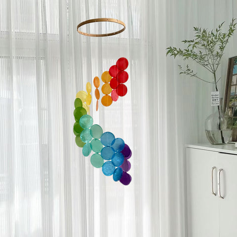 Colourful Seashell Wind Chime Windchime Dream Catcher Dreamcatcher Rainbow