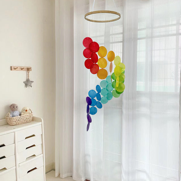 Colourful Seashell Wind Chime Windchime Dream Catcher Dreamcatcher Rainbow