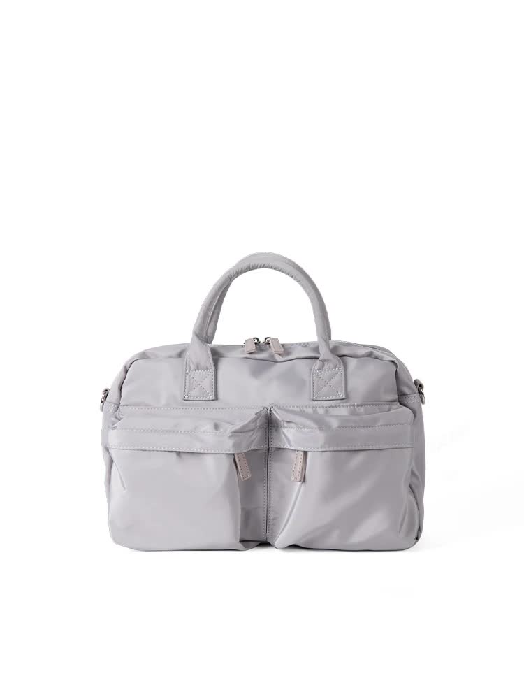 Casual Nylon Tote Crossbody Shoulder Bag Handbag Lightweight Multi Pocket Grey