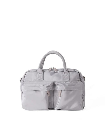 Casual Nylon Tote Crossbody Shoulder Bag Handbag Lightweight Multi Pocket Grey