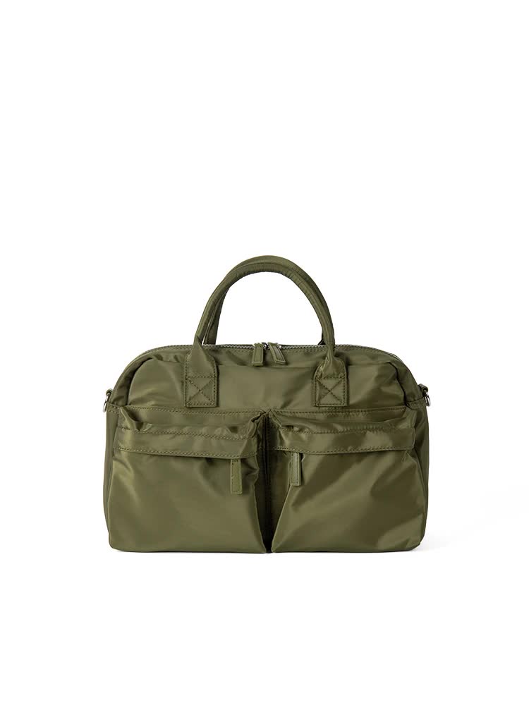 Casual Nylon Tote Crossbody Shoulder Bag Handbag Lightweight Multi Pocket Green