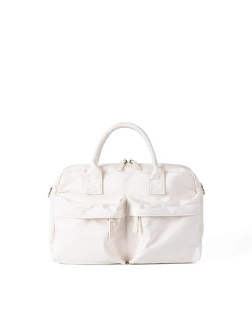 Casual Nylon Tote Crossbody Shoulder Bag Handbag Lightweight Multi Pocket White