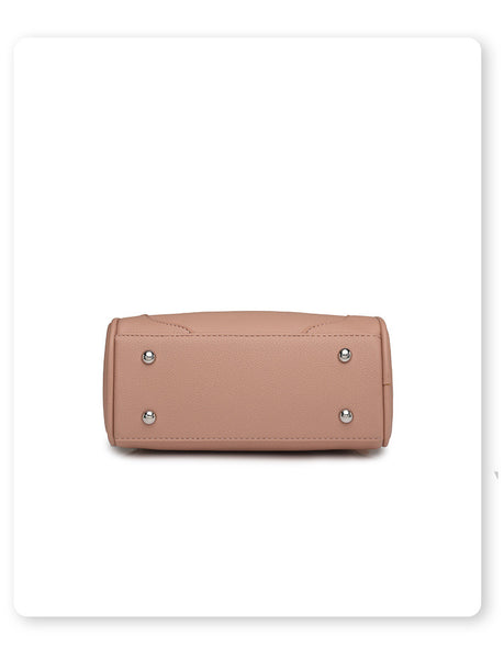 Faux PU Leather Crossbody Shoulder Bag Handbag Tassel Accent Top Handle Cinnamon