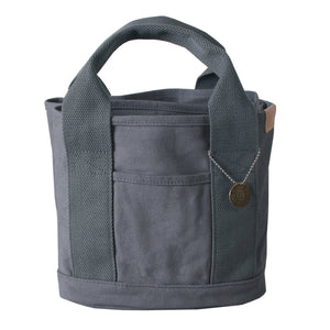 Canvas Lunch Tote Bag Handbag Multiple Compartments Pockets Dark Grey