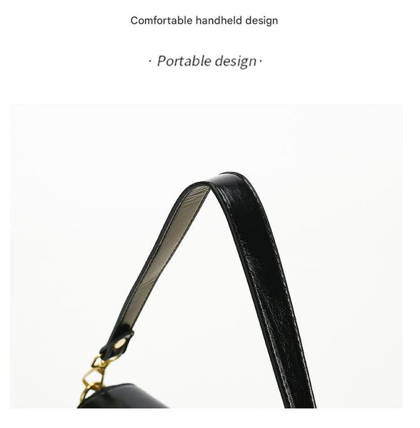 Faux PU Leather Saddle Crossbody Underam Shoulder Bag Wide Guitar Strap Silver