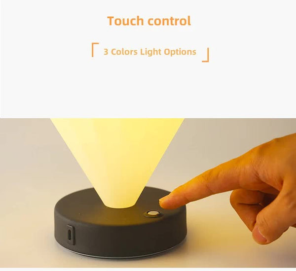 Nordic Style Hot Air Balloon LED Touch 3 Colour USB Bedside Table Lamp Light Yellow