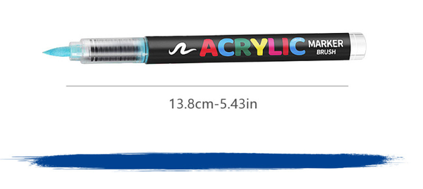 48 Colour Vibrant Acrylic Marker Art Pen Set Soft Brush Tip Paint Colour Craft